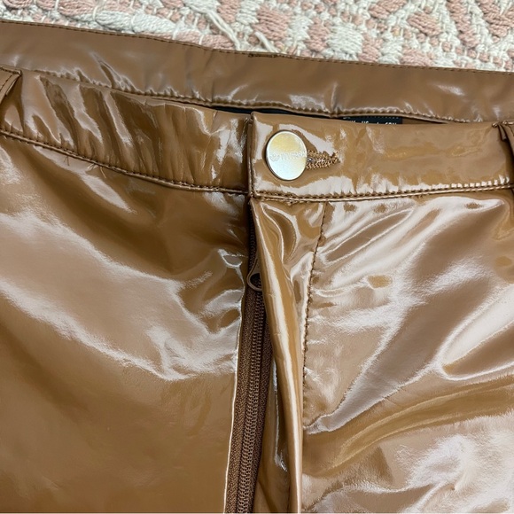 Adidas X Ivy Park Brown Latex Faux Leather Pants Yeezy Beyoncé Size XL NWT - Picture 12 of 16